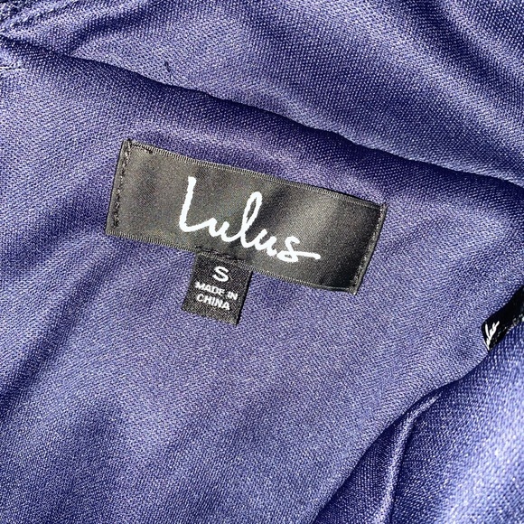 Lulus Maxi Formal Dress Mermaid Silhouette/in Navy Blue Size Small - Picture 7 of 8